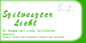 szilveszter liebl business card